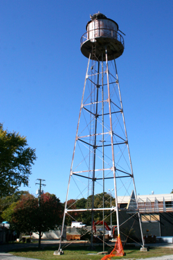 The VIMS water tower and its osprey nest.