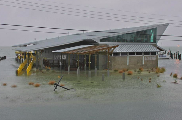 Storm tide around Seawater Lab