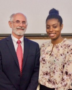 Shanna Williamson with Dean & Director John Wells following the Awards Ceremony.