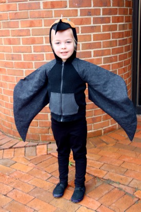 Elaine Owens dressed as a double-crested cormorant for Marine Science Day.