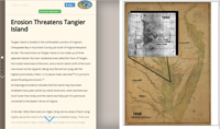 Story Map about Erosion on Tangier Island